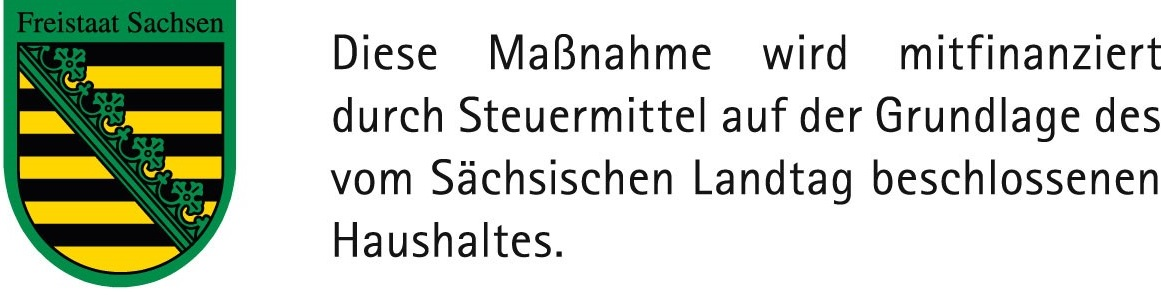 Förderhinweis des Freistaats Sachsen